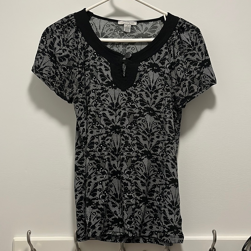 Black pattern floral and lace appearance, Mercer street studio